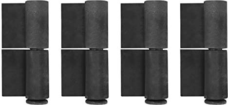 MOUNTAIN_ARK Lot de 4 charnières soudées à soulever de 9,3 x 4,5 cm, charnières soudées robustes sur drapeau pour porte de remorque, portail en métal, broche amovible, charge de 100 kg