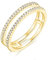 Titaniumcentral Ringe Damen Eternity Zirkonia Halb Ewigkeitsringe Doppelband Verlobungsring Eheringe Trauringe (Gelbgold,66 (21.0))