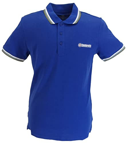 Lambretta Men's Triple Tipped Polo Shirt Sodalite/White/Ashley Blue/Lichen Green Small