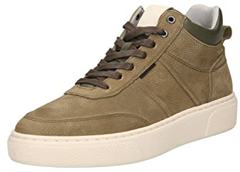 BULLBOXER Herren Sneaker high Oliv/dunkelgrün/Creme 45