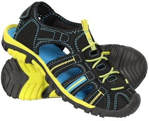 Mountain Warehouse Bay Kids Shandals - Neoprene Lined Sandal Shoes with Adjustable Straps - For Walking, Travelling & Outdoors Lime Junior Shoe Size 1