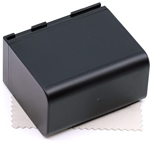 Ersatz Akku passend für Canon DM-MV1, MV10, E1, ES-50, FV1, G30Hi, GL1, UC-V10Hi, UC-X2,V40, V75Hi, V520, XF100, XH A1, XH G1S, XM2, XV1 (Ersetzt BP-970G) Kamera Akku OTB mit mungoo Displayputztuch