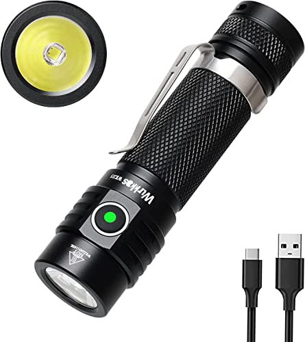 Wurkkos WK03 Torch Rechargeable, 1800 Lumen Super Bright Mini Flashlight, 6 Lighting Modes, with Magnetic Work Light, IPX8 Waterproof Pocket Size Torch for Power Cuts, Emergency, Camping, Outdoor