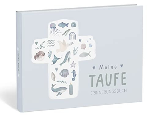 mintkind® Taufbuch Meine Taufe I Taufgeschenke Jungen & für Mädchen | Patenkind Geschenk zur Taufe, Taufbuch I Erinnerungsbuch zur Taufe | Patentante Geschenk Junge & Mädchen I Wal Design