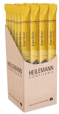 Heilemann Stick Eierlikör-Trüffel 24 x 40 g – Edelbitter-Schokolade mit 33% Eierlikör-Trüffel – Alkoholhaltiger Genuss