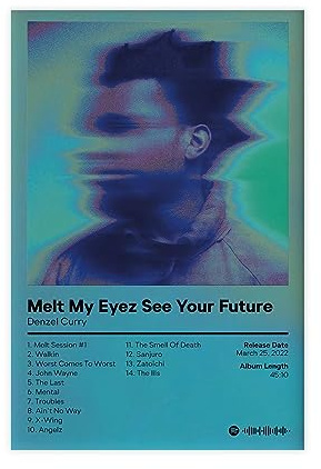 Denzel Curry – Melt My Eyez See Your Future – Musikalbum-Poster, Leinwand-Poster, Wandkunst, Dekordruck, Bild, Gemälde für Wohnzimmer, Schlafzimmer, Dekoration, ungerahmt, 30 x 45 cm