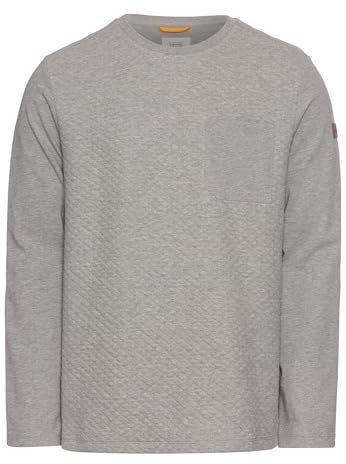 camel active Herren Langarmshirt mit Brusttasche Grau, Menswear-XL