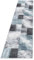 Kurzflor Teppich Hara Läufer, Farbe: Blau, Größe:80x300 cm