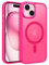 VENINGO for iPhone 15 Case,Compatible with Mag Safe Matte Translucent Bumper Shockproof 360 Protective Magnetic Girls Women Men Case for iPhone 15,Hot Pink