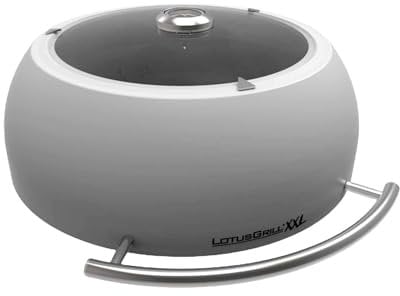 LotusGrill Edelstahl Grillhaube für XXL Grill, Sonderaustattung: Thermometer, Sichtglas