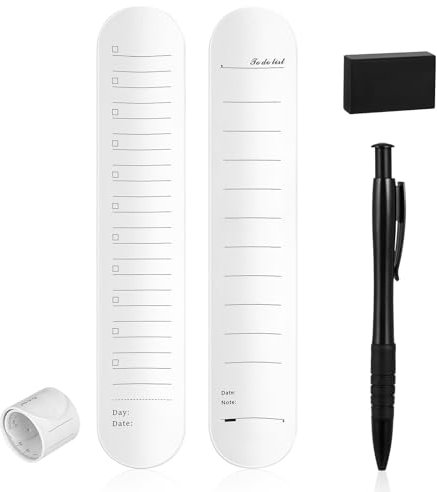 WY LIGHTING LEVEL 4Pcs Silicone Reminder Bracelet Memo Wristbands Reusable Wrist Notepad Erasable Wristband Waterproof Slap Bracelets Notepad with Ruler for Nurse Student Teacher Daily Study Work