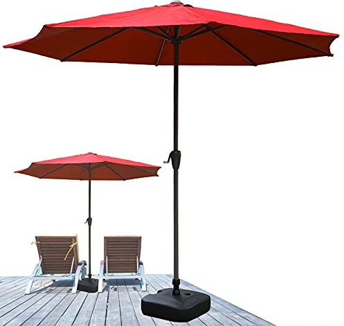 Generisch Patio Market Beach Garden Platzeme - Sombrilla para mesa de natación, 6 textiles para el hogar, alfombra de playa, piedras acolchadas, rosso, Taille unique