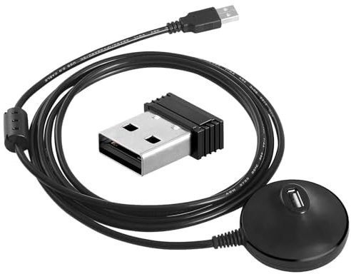 ANT-Dongle – Tragbarer ANT+-Empfänger, USB-Verlängerungskabel | Kabelloses ANT-Dongle-Set, Kompatibel Mit Zwift, TrainerRoad, Cycleops, Rouvy, TacX Für Indoor-Cycling- Und Fitnessgeräte