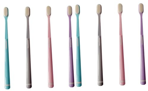 FRCOLOR 8 Stück Weiche Zahnbürste Für Schwangere Kohlezahnbürsten Ultraweiche Zahnbürste Mutterzahnbürsten Handzahnbürsten Mikrozahnbürsten Mundreinigung Nach Der Geburt Edelweiß