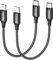RAVIAD Câble USB C vers Lightning Court, [2Pack 0.5M] Certifié MFi Câble USB C Lightning Charge Rapide Power Delivery Compatible avec iPhone 14/13 Pro Max/12/11 Pro Max/11/SE 2020/XR/XS/X/8 - Noir