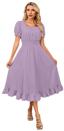 Abiti da Spettacolo Abito da Donna, Vita Sottile, Mini Paillettes, Sexy, Swing, Tinta Unita, Abito da Festa (Purple, XL)