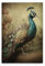 A.S. Création Leinwandbild Pfau - Wandbild in Blau, Beige - 80 x 120 cm - DD133353