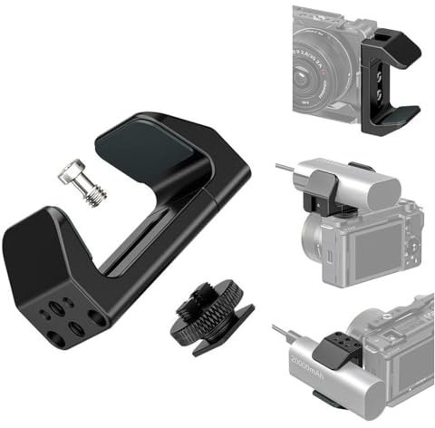 CS PRIORITY Universelle Powerbank-Halterung mit Kaltschuh-Halterung, Breite von 53 mm bis 72 mm, für DSLR-Kamera-Käfig-Videoaufnahmen (schwarz)