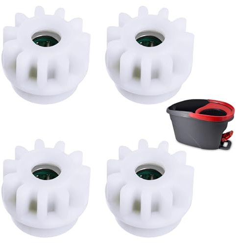 4Pcs Spin Mop Replacement Parts Spin Mop Bucket Clutch Bearing Gear Sprockets Replacement Compatible with Vileda Ocedar More Rotation Mops One Way Bearing Bucket Gears Pedal Repair Kit