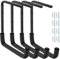 Locawaya Ganci da garage montati a soffitto, appendiabiti per garage, ganci multiuso per attrezzi da bici in legno (24 x 32 cm)