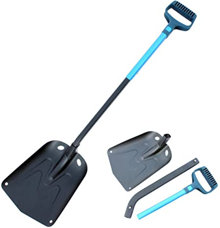 FONDOTIN Ergonomische Aluminium-schneeschaufel Mit Griff Schneeräumwerkzeug Für Fahrzeuge