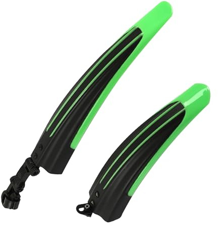 Great Fit,Stable Fixing,Dovetail Design Mudguard Fenders Set for 2.5-3.4cm Model,Full Cover Thicken Widen Fenders Bike Mountain Riding Ebike Mudguard Rear Cycling Mud (Green)