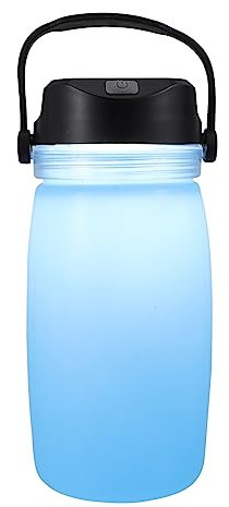 EXHUMKY 1Stück Solar Lade Wasserkocher mit USB Leichtgewichtige Campinglaterne und Nachtlicht für Reisen und Outdoor-aktivitäten Blau Praktisch für Camping und Wandern