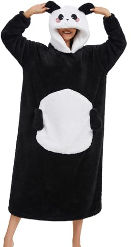 chuangminghangqi Kuscheldecke zum Anziehen mit Ärmeln und Kapuze Unisex Übergroßes Capybara Decken Pulli Damen Lustige Riese lang Hoodie Decke Winter flauschiger Comfy und Warm Sofadecke