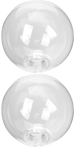 OATIPHO Lot de 2 Abat-Jour Globe Verre Transparent 12 CM pour Lampe Plafonnier Chambre et Applique Murale Rechange