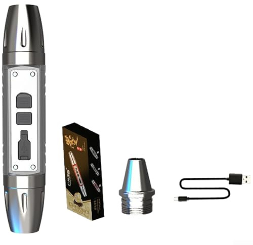 FACULX Lampe de poche UV, LED 365 nm et 395 NM, 4 modes d'éclairage, lampe torche rechargeable en aluminium pour pierres précieuses, bijoux en jade, inspection antique (B)