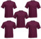 Fruit of the Loom Valueweight Tee-5 Pack T-Shirt, Rouge (Bordeaux 0_Rouge (Bordeaux), XXL (Lot de 5) Homme