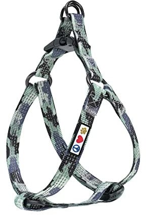 Pawtitas Extra Kleines Hundegeschirr Reflektierendes Verstellbares Welpengeschirr Antizuggeschirr Für Hunde Leicht Hundegeschirr Grau Tarnung