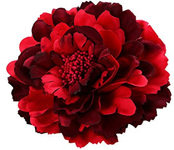 ZUMUii Butterme Multicolor Chiffon Fleurs Pétale Clip de Cheveux Clip Bow Barrettes Accessoires Alligator Clip Girls Headwear Coiffe Flower Bow Hairclip (Vin Rouge)