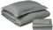 Sweet Home Collection Bettwäsche-Set für Doppelbett, 6-teiliges Bett in Einer Tasche mit Bettrock, Spannbetttuch, Bettlaken, 1 Kissenbezug und 1 Kissenbezug, Dobby-Grau