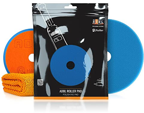 ADBL Roller Pad-DA Hard Cut Polierpad - Polierschwamm für Ø150mm Stützteller - Profi Polierpad mit Klettverschluss - Polierschwamm, Auto Polieren, Schwamm Polierteller
