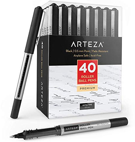 ARTEZA ARTZ-9217 stylos-à-Rouleaux-Encre-Liquide, Plastique, 40 unités (Lot de 1), 1 count (Pack of 40)