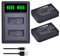 PowerTrust 2 Pack LP-E12 Battery and LED Dual Charger for Canon EOS M50 Mark II, M50, EOS M, M2, M10, M100, Rebel SL1, 100D, Kiss X7, SX70 HS Camera