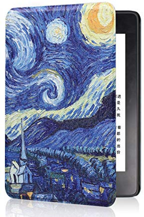 JMH Case for Kindle Paperwhite 4 (10th Generation-2018 Release,Model NO PQ94WIF) PU Leather Smart Protective Cover with Hand Strap/Auto Wake/Sleep