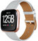 CeMiKa Lederarmband kompatibel mit Fitbit Versa Armband/Fitbit Versa 2, klassisches Leder, Ersatzband, kompatibel mit Fitbit Versa/Versa 2/Versa Lite/SE, Grau/Roségold