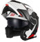 ORIGINE Motorradhelm Bluetooth Klapphelm Integralhelm ECE Mit Doppelvisier (Spike RED White,L)