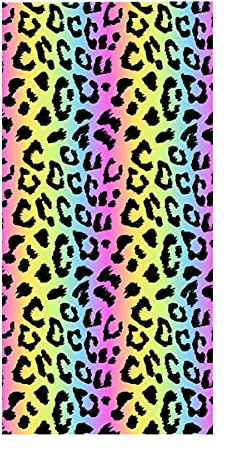 Sticker Superb. Großes Strandtuch Badetuch Schnelltrocknend Saugfähige Mikrofaser XL XXL Sporttuch Dünne Decke 3D Sexy Leoparden Abstrakte Kunst Thema Handtuch Für Mädchen Frau (Multi 6,150x200 cm)