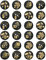 Adventskalender Aufkleber Set, 24 Adventskalender Aufkleber, Aufkleber Weihnachten Zahlen, Aufkleber für Adventskalender, Aufkleber Adventskalender für Adventskalender Basteln und Befüllen