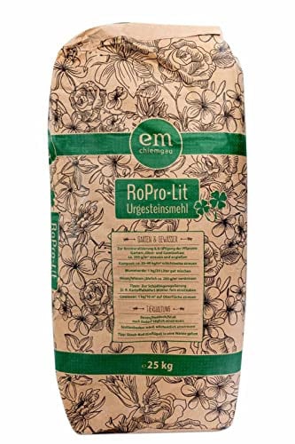 Fischer's EM-Chiemgau® RoPro-Lit Urgesteinsmehl – Silikatreiches Diabas-Gesteinsmehl für Garten, Kompost, Tierhaltung & Gewässersanierung – Bodenverbesserer mit Effektiven Mikroorganismen – 25 kg