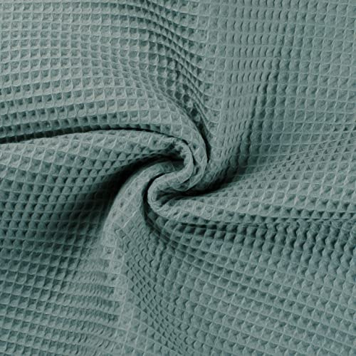 CRS Fur Fabrics 5056653815510 Stoff aus 100% Baumwolle, Waffelpiqué, Adriatic Blue, 1 m, 140 cm x 100 cm, blau, 1Mtr 140cm x 100cm