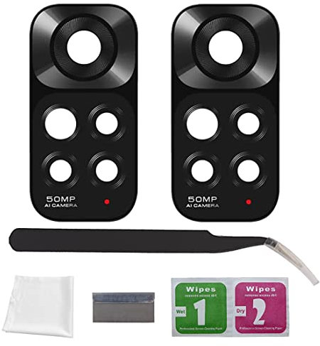 Eonpam 2er-Pack Kamera Glas für Xiaomi Redmi Note 11 Original Rückseite Kamera Linse Glas Ersatz HD Kameraschutz Camera Glass + Reparatur Set