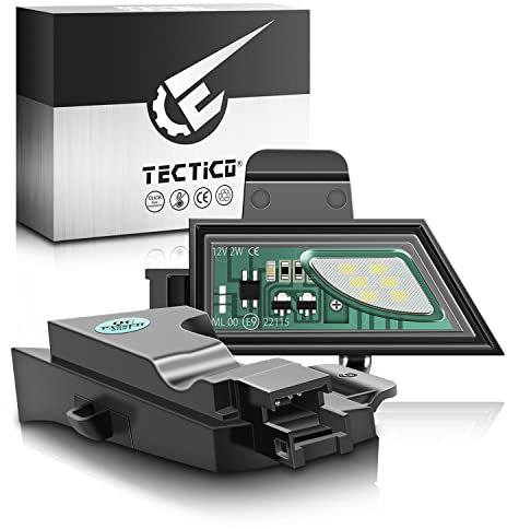 TECTICO LED Umfeldbeleuchtung Spiegel 12V Auto E9 Umgebungslicht 6000K Kaltweiß Kompatibel mit VW Golf 7 Sportsvan All Track Tou-ran MK2, 2 Lampen