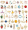 WJIAEER 50 Emaille-Charm-Anhänger – Geschenke für Mädchen-Schmuck selber machen Set – Kinder-Charm-Armband-Set für Mädchen, DIY-Schmuck-Handwerk, Weihnachtsgeschenke für Mädchen