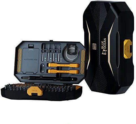 B BLUE OCEAN® Set Cacciaviti Precisione,145 in1,Set Attrezzi di Precisione Professionali,Kit Cacciavite Magnetici Portatile per iPhone,Giocattoli,Laptop,PC,Fotocamera,iPad,Smartphone,Occhiali,Ecc