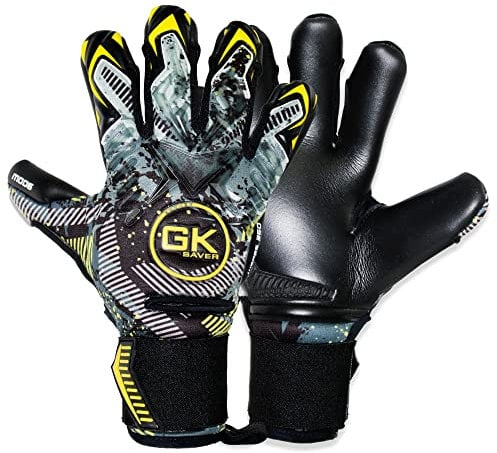 GK Saver Football Goalkeeper Gloves - MODESTY Series | Professional Soccer Goalie Gloves with Anti-Slip Palm and Removable Savefingers | Sizes 6-11 (MD06 YF 6)