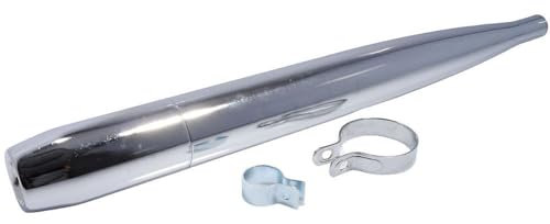 2EXTREME Auspuff Chrom kompatibel für Hercules Prima M 2 3 4 5 Mofa, Optima